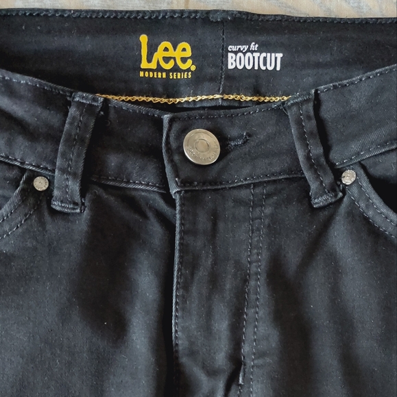 Lee curvy fit black bootcut jeans size 10 short - Picture 4 of 12
